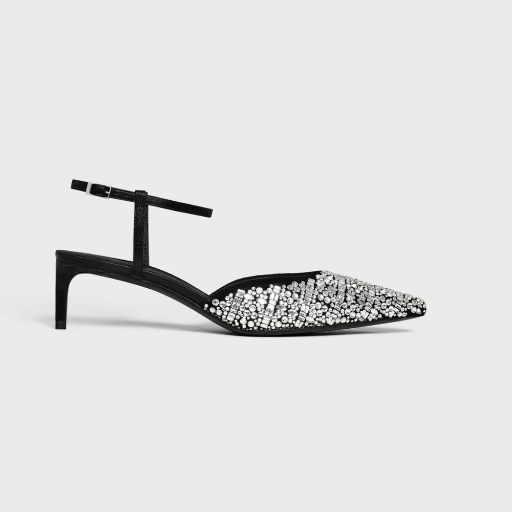 Celine black pumps with crystal embellishments, 37